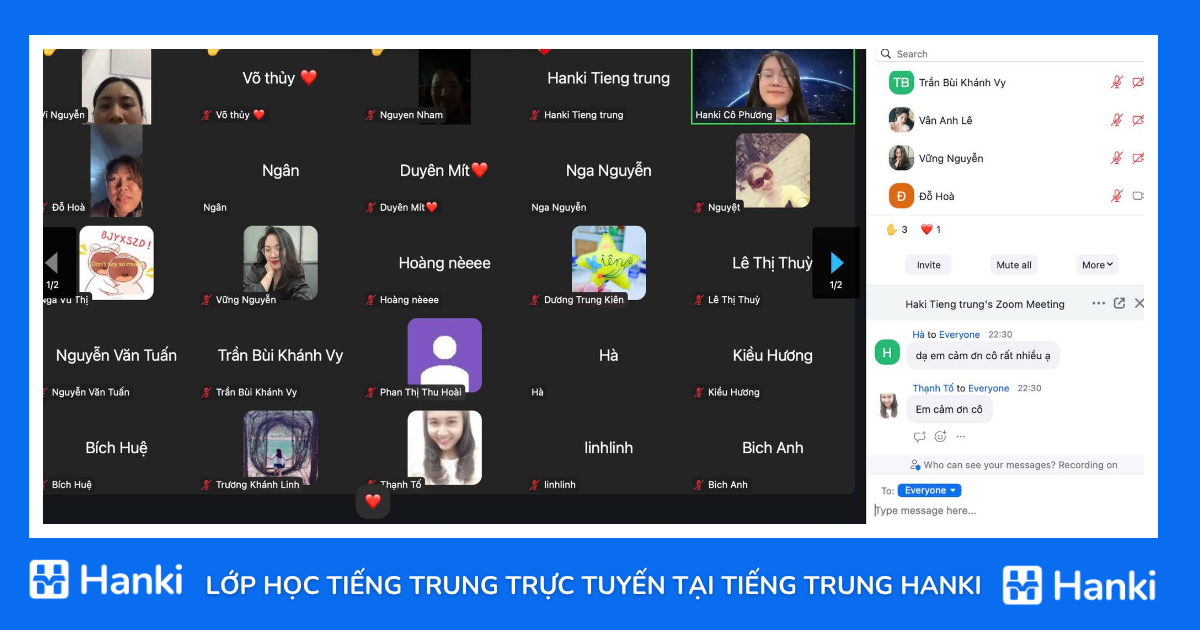 học tiếng trung trực tuyến