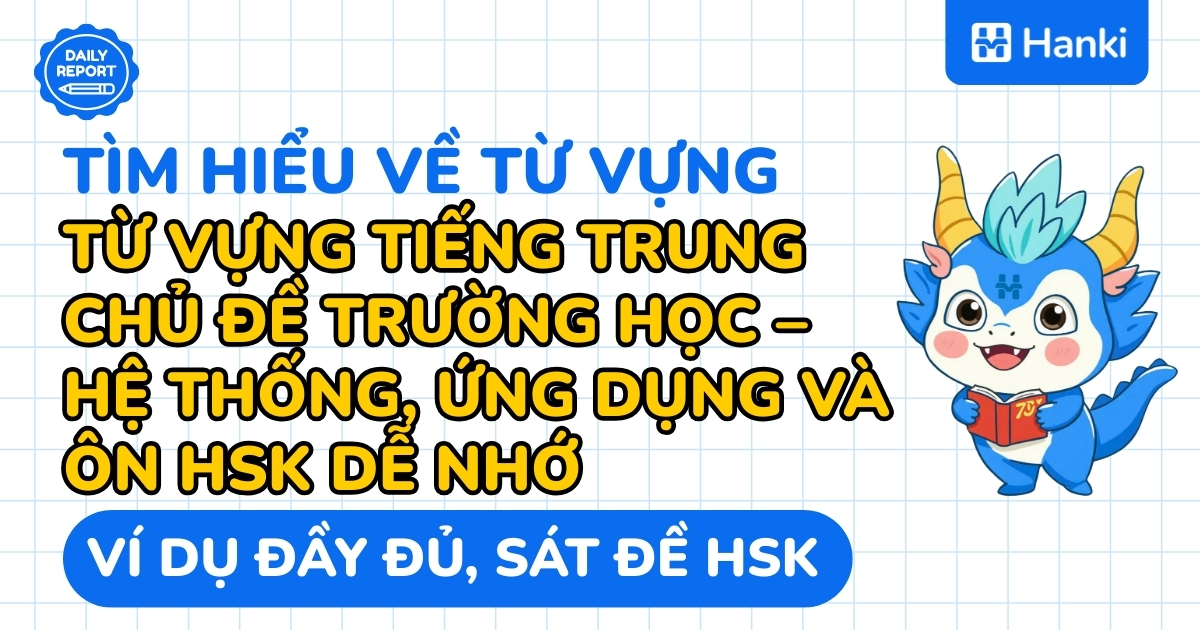 từ vựng tiếng trung chủ đề trường học